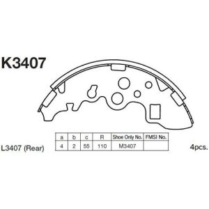 Колодки тормозные KASHIYAMA  K3407/T3407/FN-3407/GS03407
