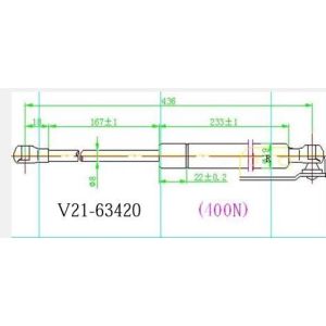 Амортизатор багажника JETT V2163420/6895013200  NZE144 L
