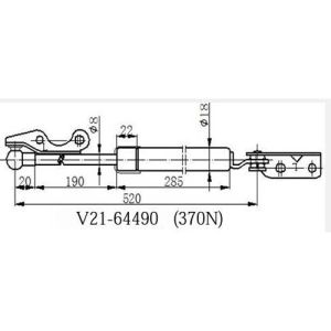 Амортизатор багажника JETT V2164490  LH  NCP60
