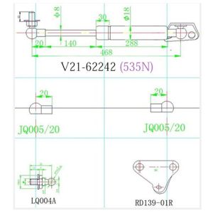 Амортизатор багажника JETT V2162242 RH