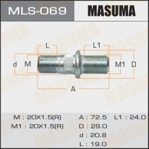 Шпилька для грузовика MASUMA MLS069/90942-02045 Toyota