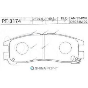 Колодки тормозные дисковые G-BRAKE GP06024/PF3174
