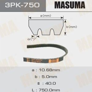 Ремень ручейковый MASUMA 3PK-750