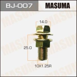 Болт с гайкой MASUMA BJ-007 10x25x1.25, набор 2шт