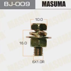 Болт с гайкой MASUMA BJ-009 6x16x1.0, набор 6шт