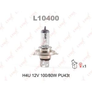 Лампа H4U LYNXauto L10400 12V 100/80W PU43T