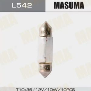 Лампа салонная MASUMA L542 12v 10W T10x37 SV8.5