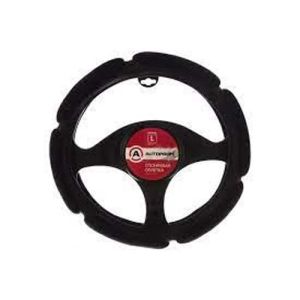 Спонжевая оплетка руля AUTOPROFI SP-5026 BK (L)