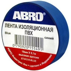 Изолента «ABRO» 19мм*9м, СИНЯЯ