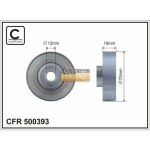 Ролик приводного ремня  CAFFARO   500393 / VKM66010