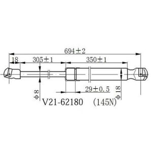Амортизатор капота  JETT V2162180  ACV4#