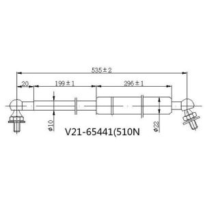 Амортизатор багажника JETT V21-65441	  INSIGHT  ZE2/ZE3