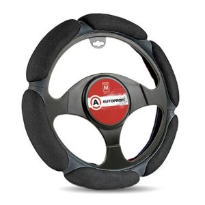 Спонжевая оплетка руля AUTOPROFI SP-5026 BK (XL)