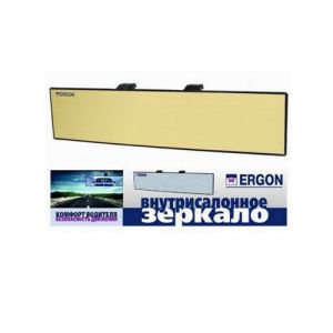 Зеркало внутрисалонное накладное сферическое Ergon (320*72мм ) золотой антиблик
