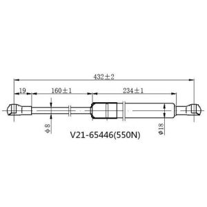 Амортизатор багажника JETT V2165446  L/R