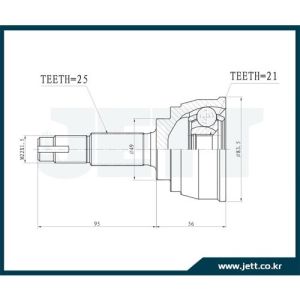 Шрус внешний JETT V411303/39211ED000
