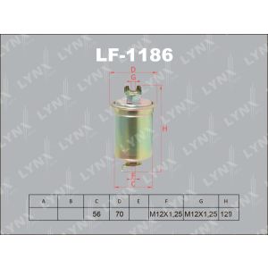 Фильтр топливный LYNXauto LF-1186/DF-014  3RZ