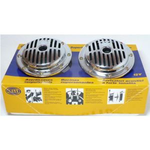 Сигнал звуковой электрический WD-1057C « HELLA» хром12V 345Hz/265Hz