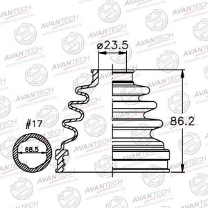 Пыльник привода AVANTECH  BD0228/FB2213/ NS54J31IZ  внутренний
