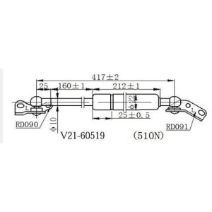Амортизатор багажника JETT V21-60519  L