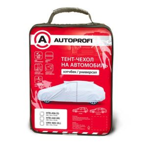 Тент-чехол на автомобиль AUTOPROFI, седан, водонепроницаемый 465х165х119 см.
