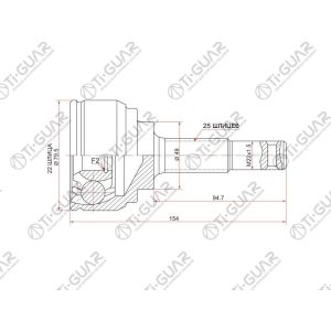 Ti-Guar ШРУС TG-7481/NI-081* TiGuar