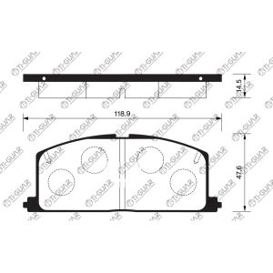 Ti-Guar Тормозные колодки TG-113/PF1077* Ti·GUAR