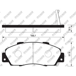 Ti-Guar Тормозные колодки TG-358/PN8254* Ti·GUAR