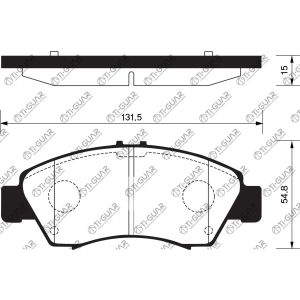 Ti-Guar Тормозные колодки TG-377/PF8265* Ti·GUAR