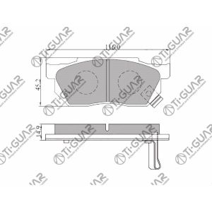 Ti-Guar Тормозные колодки TG-378/PF8263* Ti·GUAR