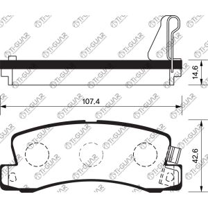 Ti-Guar Тормозные колодки TG-420/PF1321* Ti·GUAR