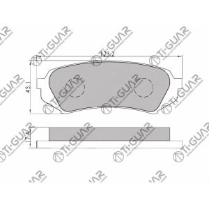 Ti-Guar Тормозные колодки TG-499/PF1412* Ti·GUAR