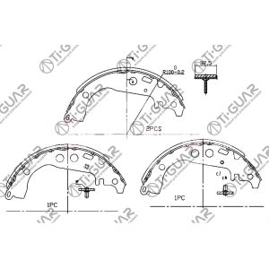 Ti-Guar Тормозные колодки TG-D1079/FN2342* Ti·GUAR