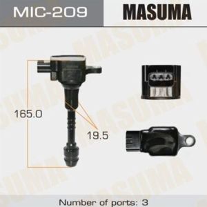 Катушка зажигания MASUMA, MIC209/IC0202/DFIC0202  GA16DE, QG15DE, QG18DE