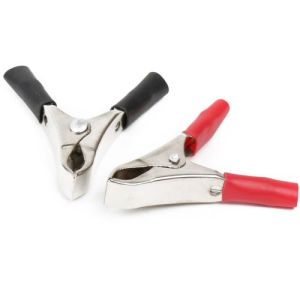 Зажим «крокодил» для проводов, 10 А, набор 2 шт