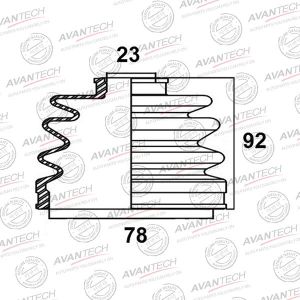 Пыльник привода AVANTECH BD0402/FB2023/FB2085/FB2099/FB2155