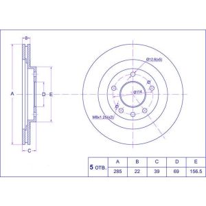 Ti-Guar Диск тормозной TG-MR334996/RN1256V*Ti•GUAR