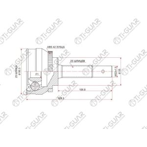 Ti-Guar ШРУС TG-7417Z42 / NI-017A42 * Ti-Guar