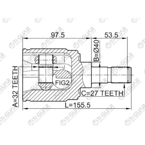Ti-Guar ШРУС TG-IN4406 / 0311-CRVMTRH * TiGuar