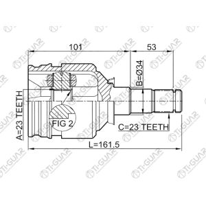 Ti-Guar ШРУС TG-IN9502 / 0111-1NZFE * TiGuar