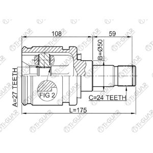 Ti-Guar ШРУС TG-IN9506 / 0111-ACV30LH * TiGuar