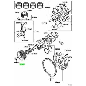 Шкив коленвала STANDART 13470-15070/GPZ1193FM   4AF, 4AFE, 5AF