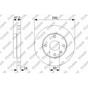 Ti-Guar Диск тормозной TG-96549782/RN1324V TiGuar