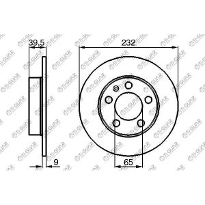 Ti-Guar Диск тормозной TG-BDS0023 / RN1084 *Ti•GUAR