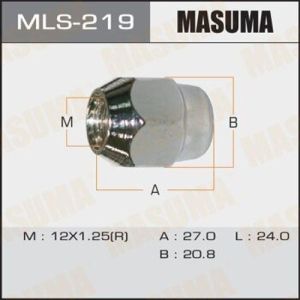 Гайка MASUMA 12x1.25мм, L=27мм, под ключ=21мм / Nissan