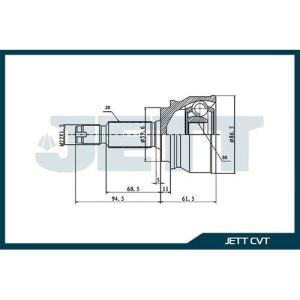 ШРУС внешний JETT V41-9118/0410CY34