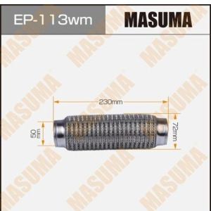 Гофра глушителя MASUMA, 3-х слойная, wiremesh, interlock, 50х230
