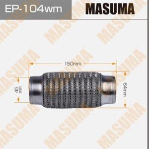 Гофра глушителя MASUMA, 3-х слойная, wiremesh, interlock, 45х150
