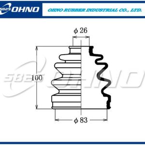 Пыльник привода OHNO 5-825 FB2098/ACVMI1002