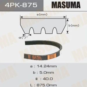 Ремень ручейковый MASUMA 4PK-875